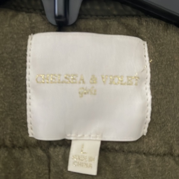 Chelsea & Violet Olive 100% Cotton Quilted Full Zip Stand Collar Vest - Picture 8 of 8